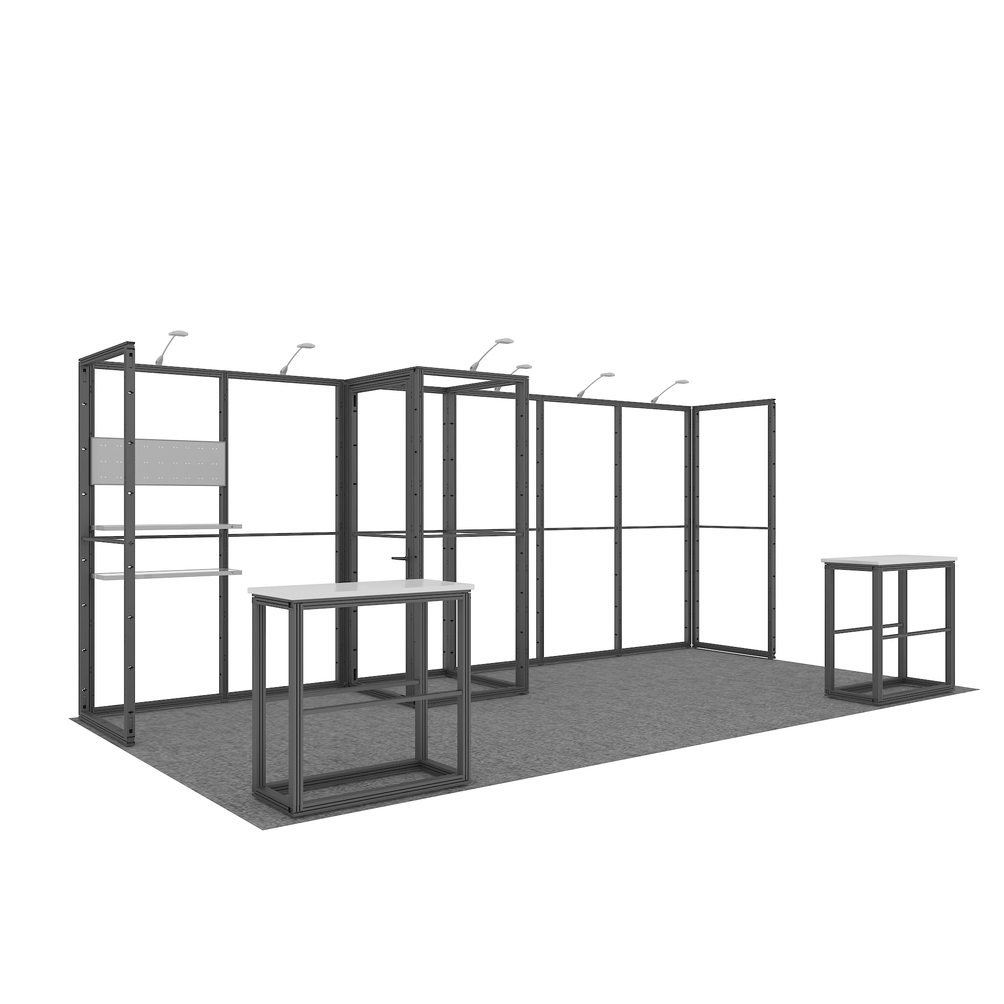 Modulare erweiterbare Messe-Ständer 10 x 20 Ausstellungsständer 3 x 6 tragbare Ausstellungsstand mit Aluminiumrahmen