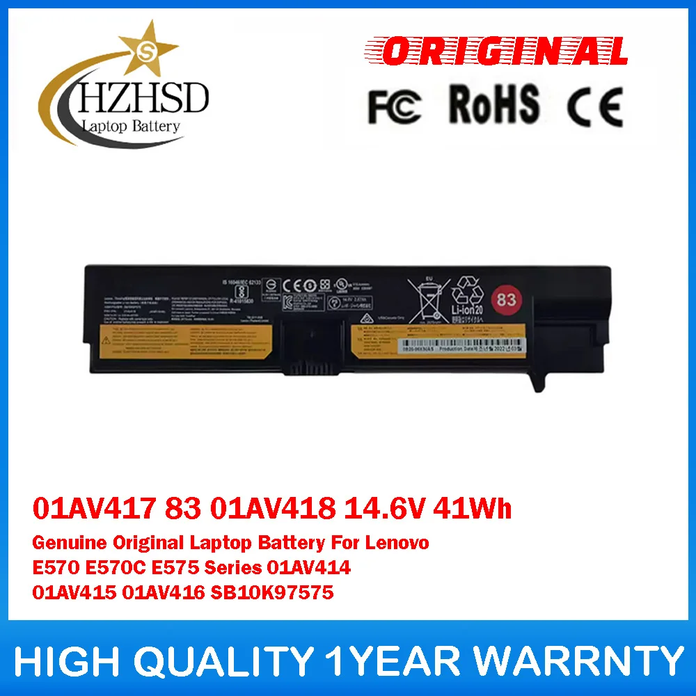 

01AV417 83 01AV418 14.6V 41Wh Genuine Original Laptop Battery For Lenovo E570 E570C E575 01AV416 SB10K97574 SB10K97575 SB10K97
