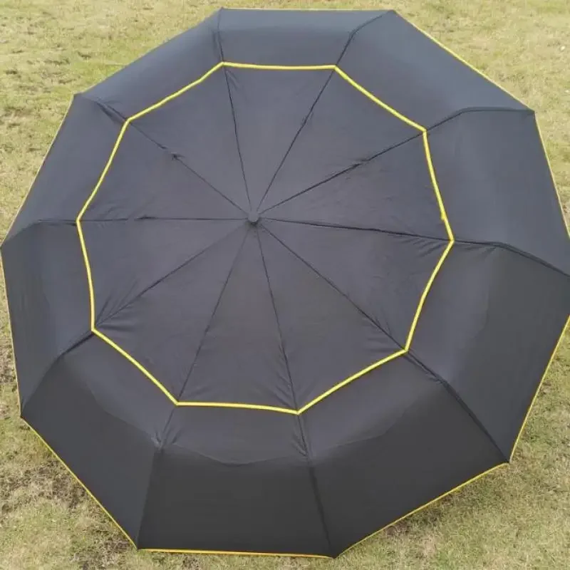 

130Cm Large Double Layer Umbrella Men Woman Windproof Male Sun Umbrella Outdoor 3 Floding Big Rain Parapluie Folding Umbrella