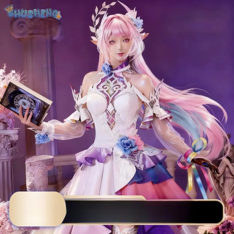 

Cyrene Cosplay Costume Game Honkai：Star Rail SP New form Dress Headwear, Ring Props Halloween Party Women's Sweet Uniform