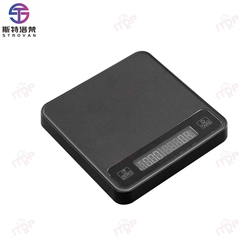 STLF JW ميزان القهوة الجديد القابل لإعادة الشحن بوزن 2 كجم بشاشة LCD رقمية Lcd تعمل باللمس مع مؤقت #1
