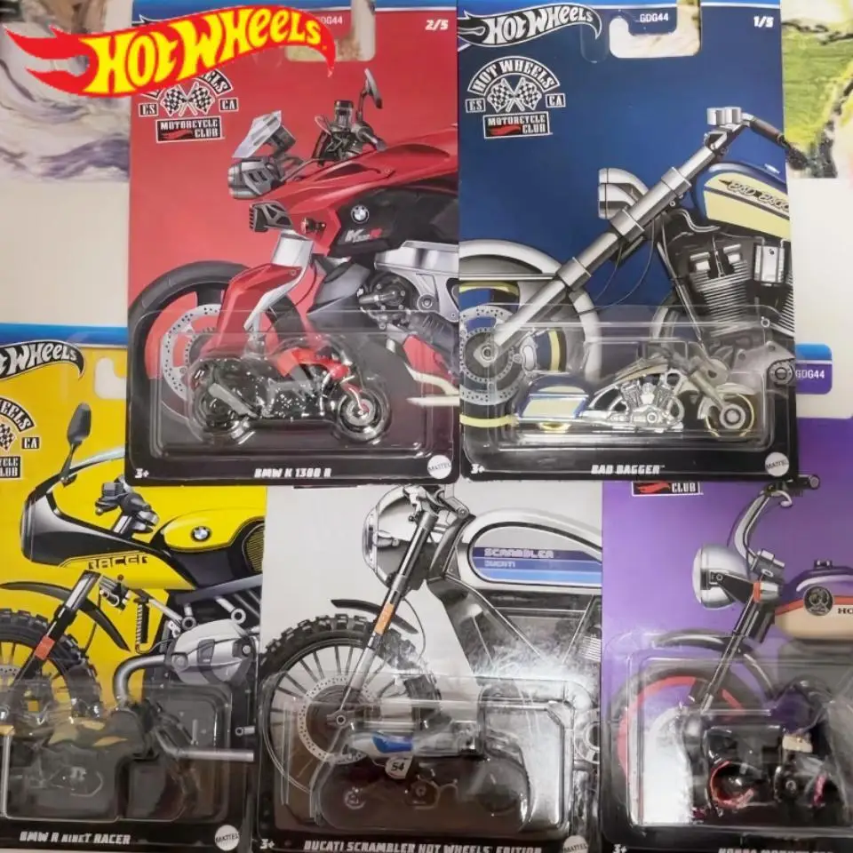

New Cool Hot Wheels Motorcycle Ducati Honda Bmw Tred Shredder Moto 1:64 Diecast Vehicle Model Cars Gdg44 Boys Toys Birthday Gift