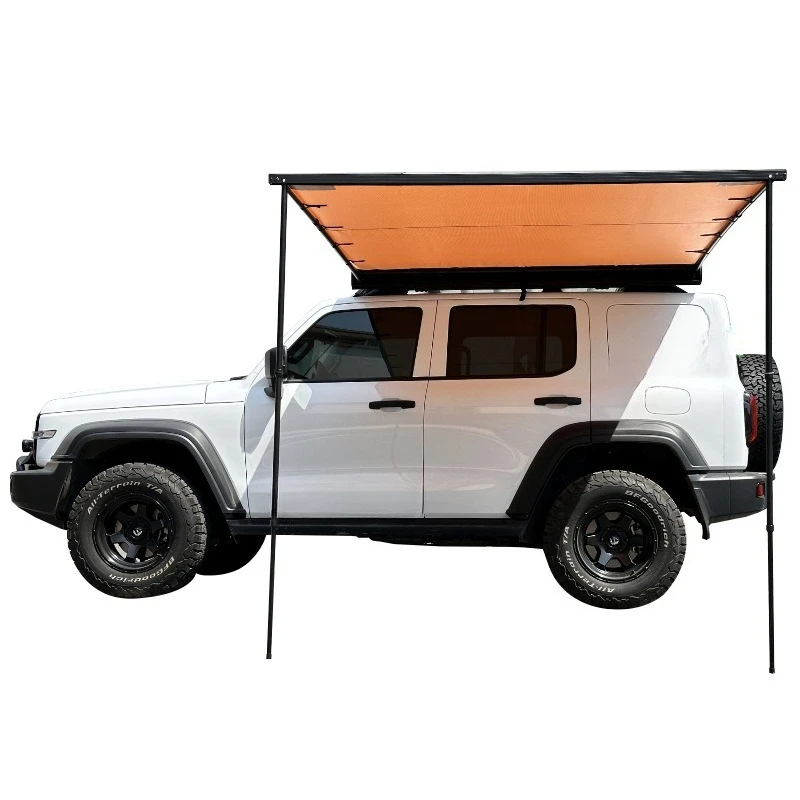 Outdoor aluminum shell alloy hard shell car side tent tunnel RV awning canopy side tent camping car rear roof