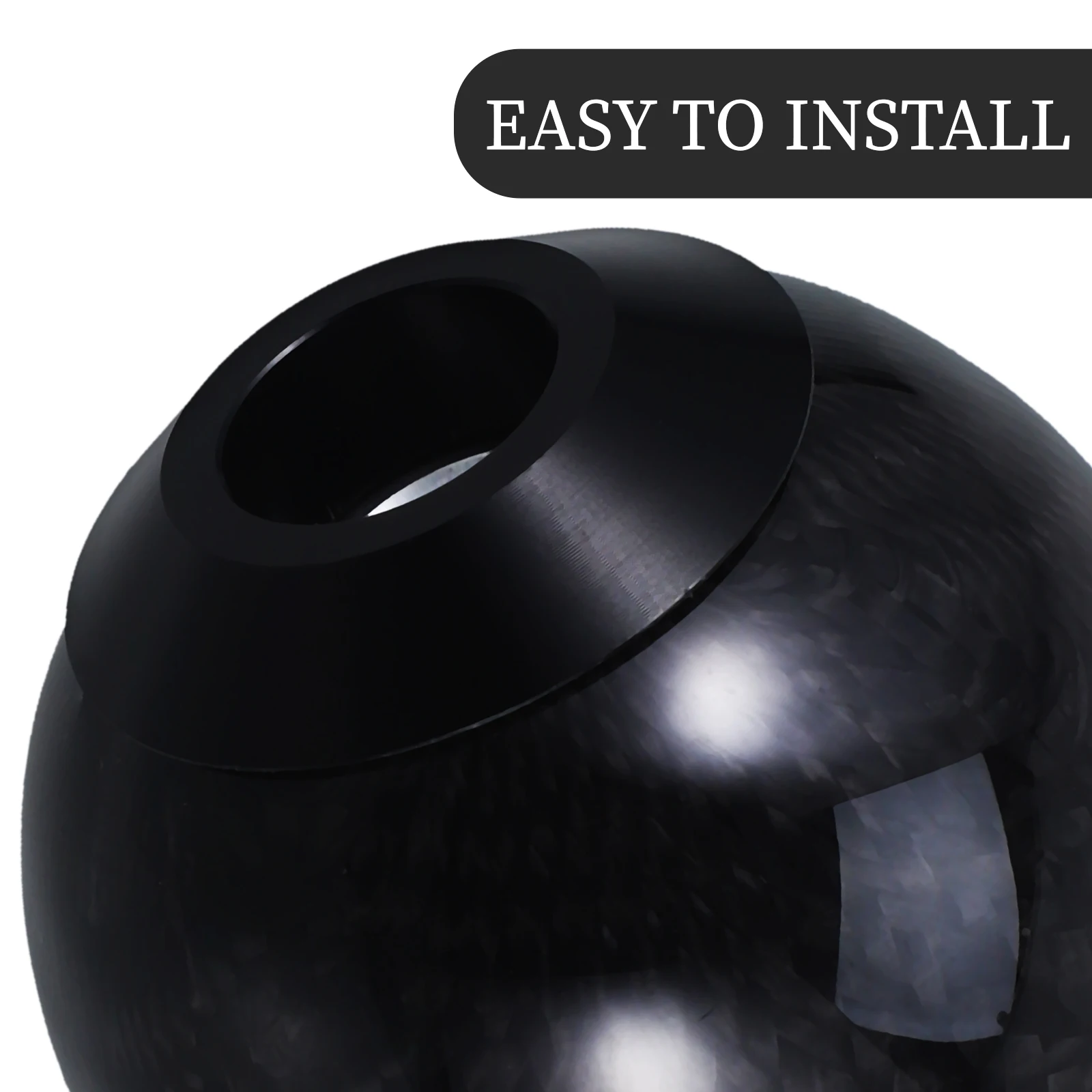 

Carbon Fiber Shift Knob Round Shifter Head for Automatic Cars Shift Knob Black Aluminum Alloy Stick Transmission