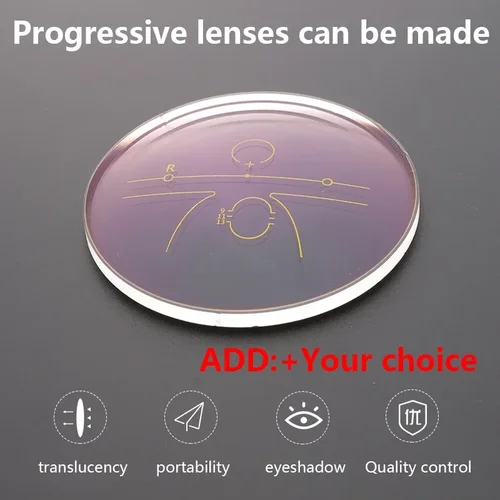 Las lentes personalizadas se pueden hacer con piezas progresivas