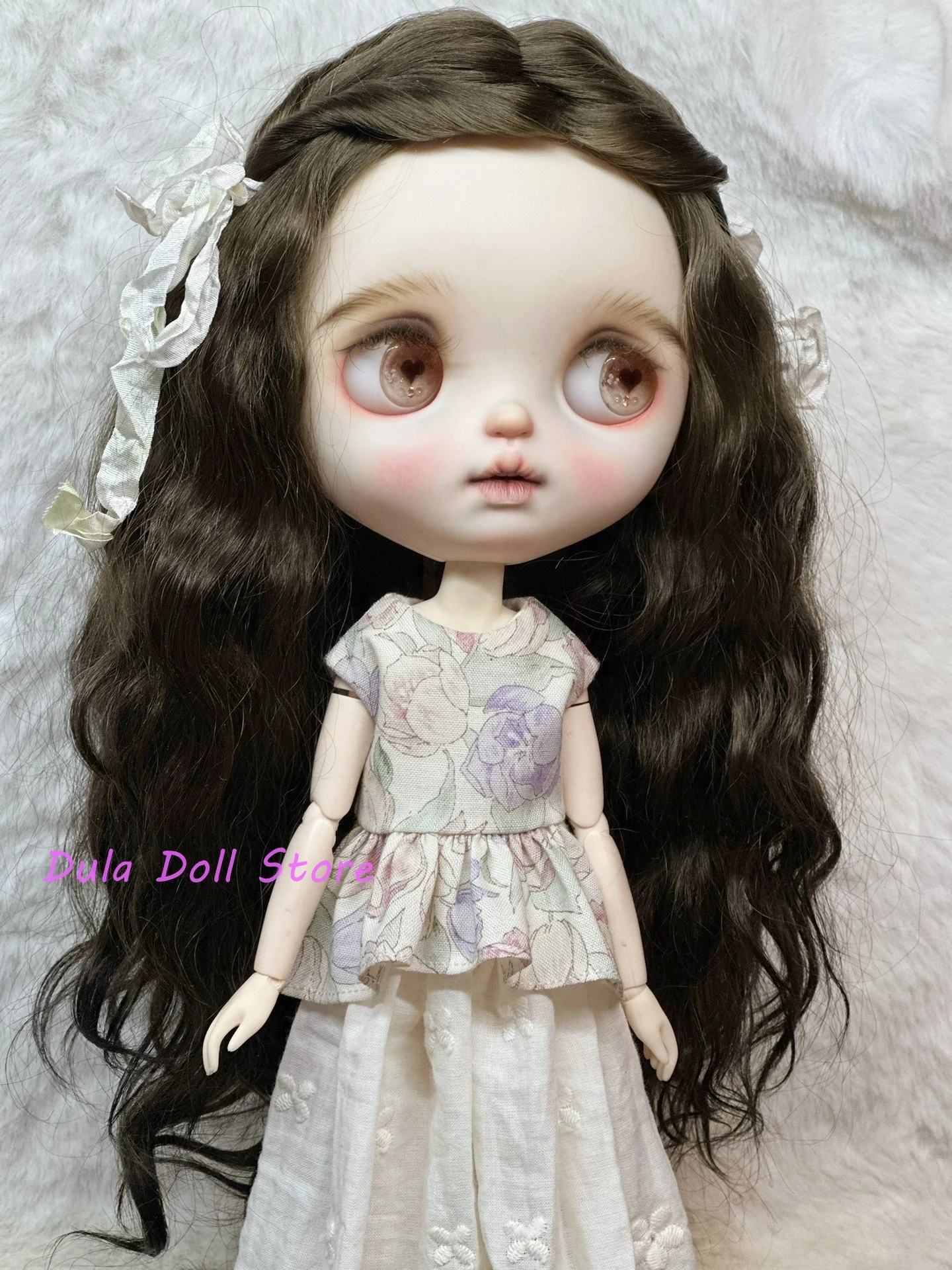 新しいデュラドール服ドレス多用途無地花柄シャツドレスセットブライスob24 ob22アゾンリカアイシージェリービー1/6ドールアクセサリー