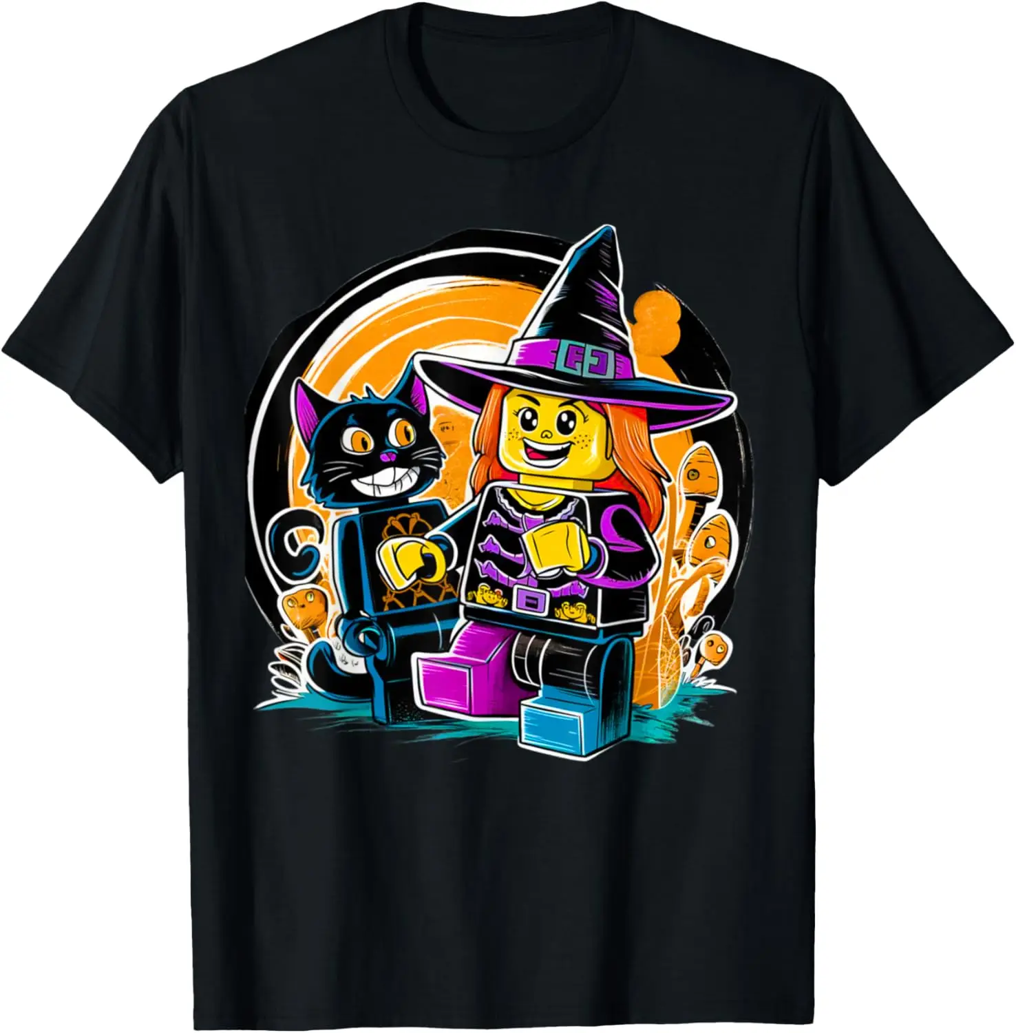 Halloween Master Builder Kids Boy Building Blocks Brick Toys T-Shirt