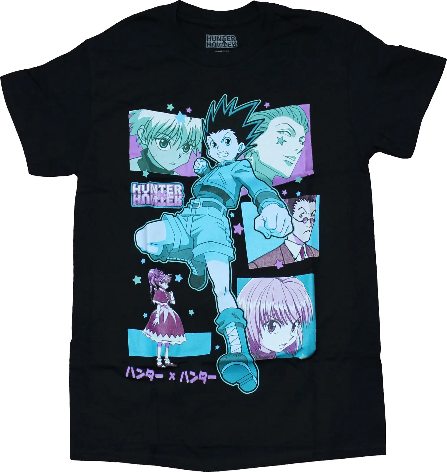 

Hunter X Hunter New Adult T-Shirt - Aqua & Character Collage