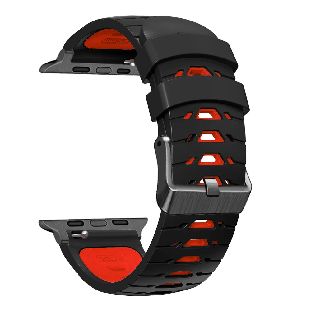 Silicone Strap For Apple Watch ultra Band 49mm 45mm 44mm 42mm correa bracelet For iwatch Series 9 8 7 6 se Accessories