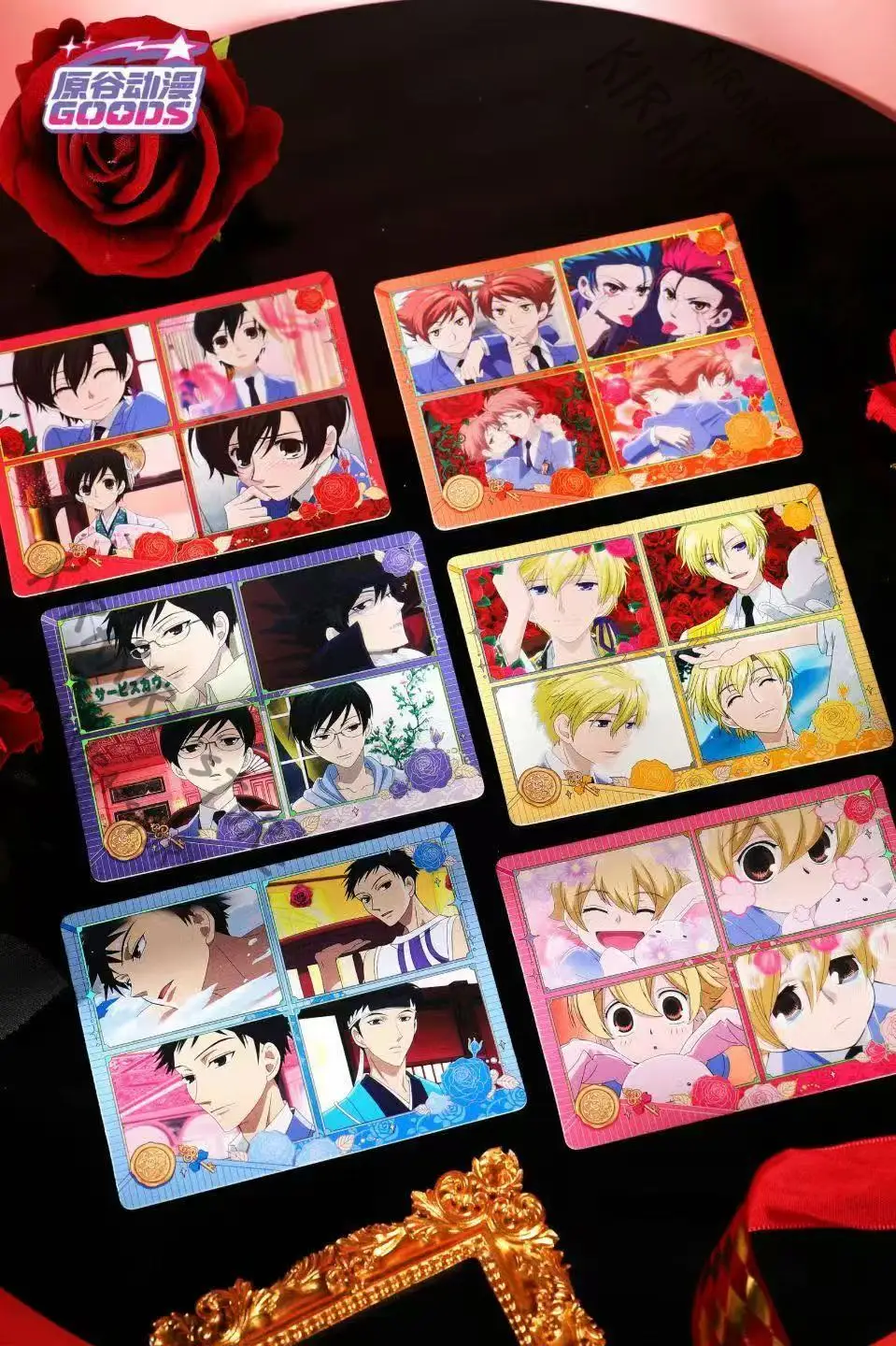 

Ouran High School Host Club Fujioka Haruhi Suou Tamaki Ootori Kyouya Official Genuine Postcard Collector's Edition Cards Cosplay