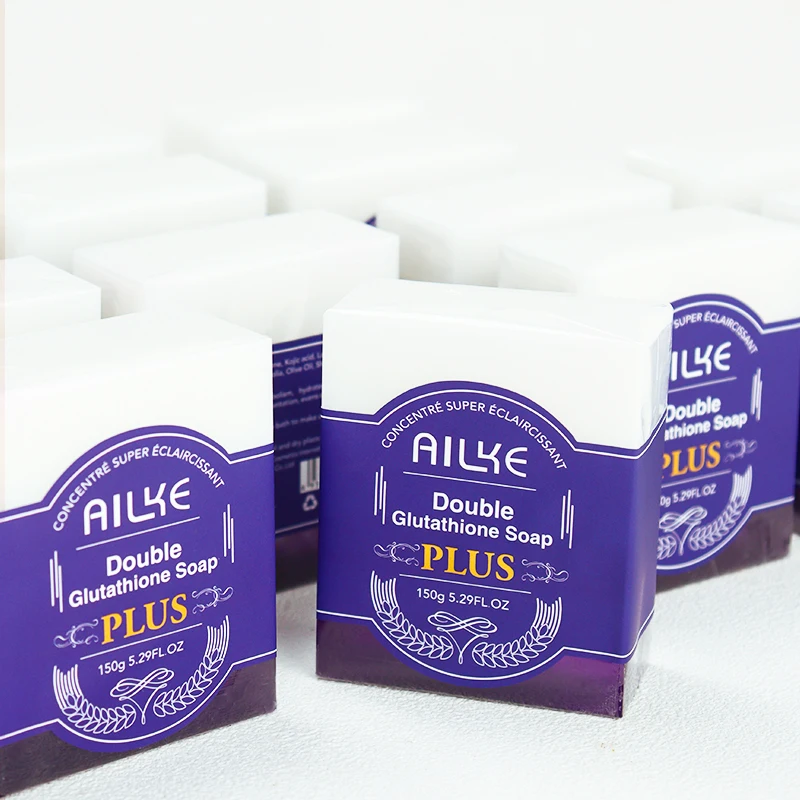 AILKE Glutathione & Lavender Lightening Soap Bar, Brightening, Reduce Black Spots, Freckles, Clean Stains, For Men And Women