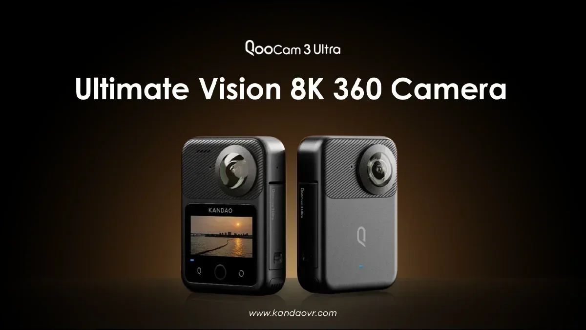 Экшн-камера KanDao QooCam 3 360°, 8K, водонепроницаемая, для спорта, с двумя сенсорами 1/1.7 дюйма, фото 96 МП, HDR, быстрая диафрагма F1.6