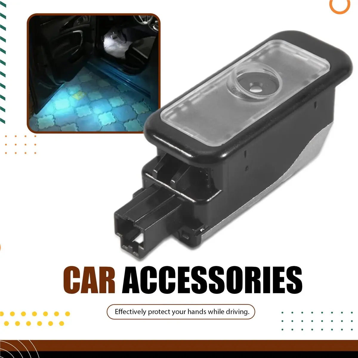 4 Pcs 4 Ring LED Projection Door Light For Audi A3 A4 A5 Q3 Q2 Q5 Main in Car Light view 2