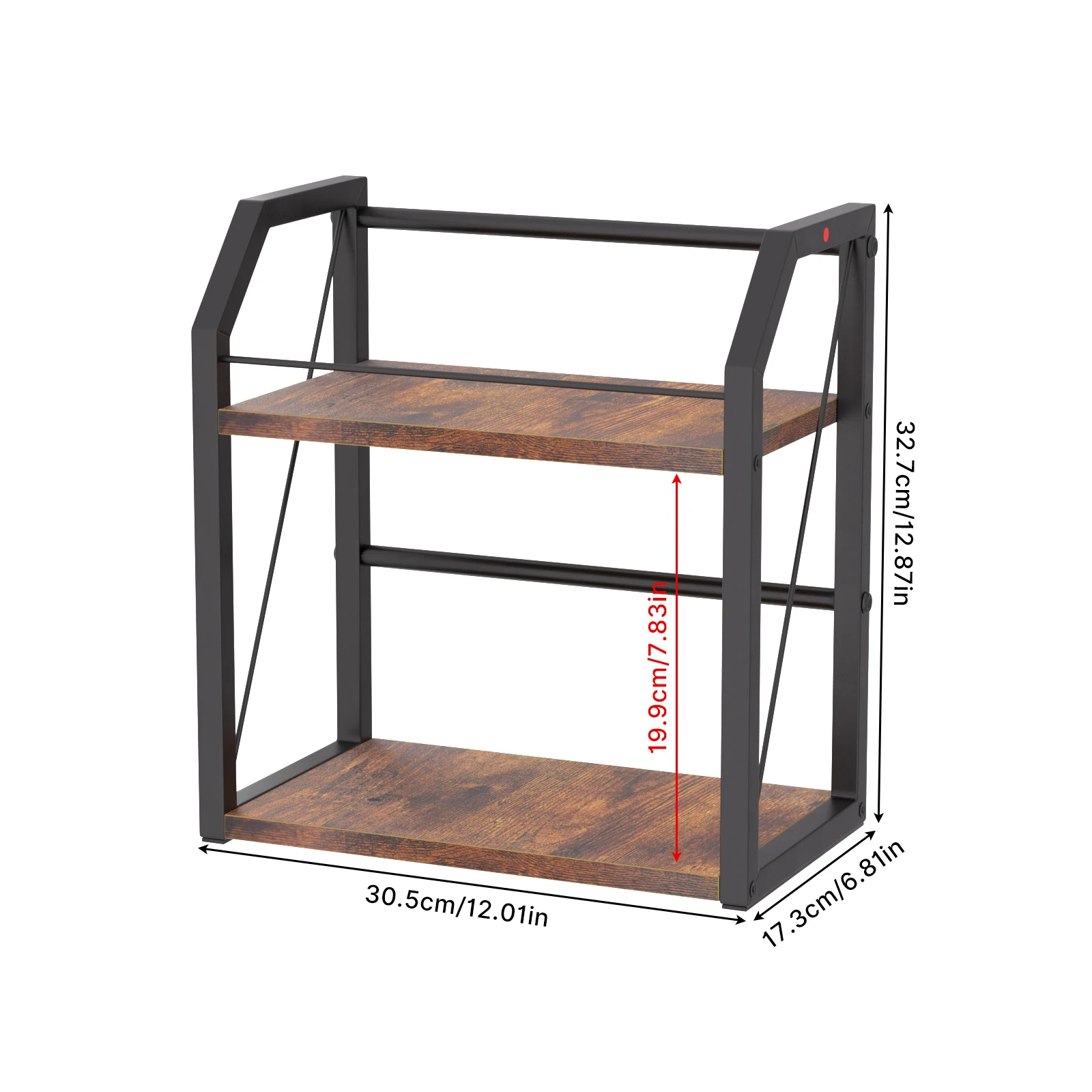 New 2Layer CD+DVD Organizer Rack Iron Wood Display Shelf Space-Saving Storage Display Rack for Movies Music Game Discs CDs DVDs - view 5