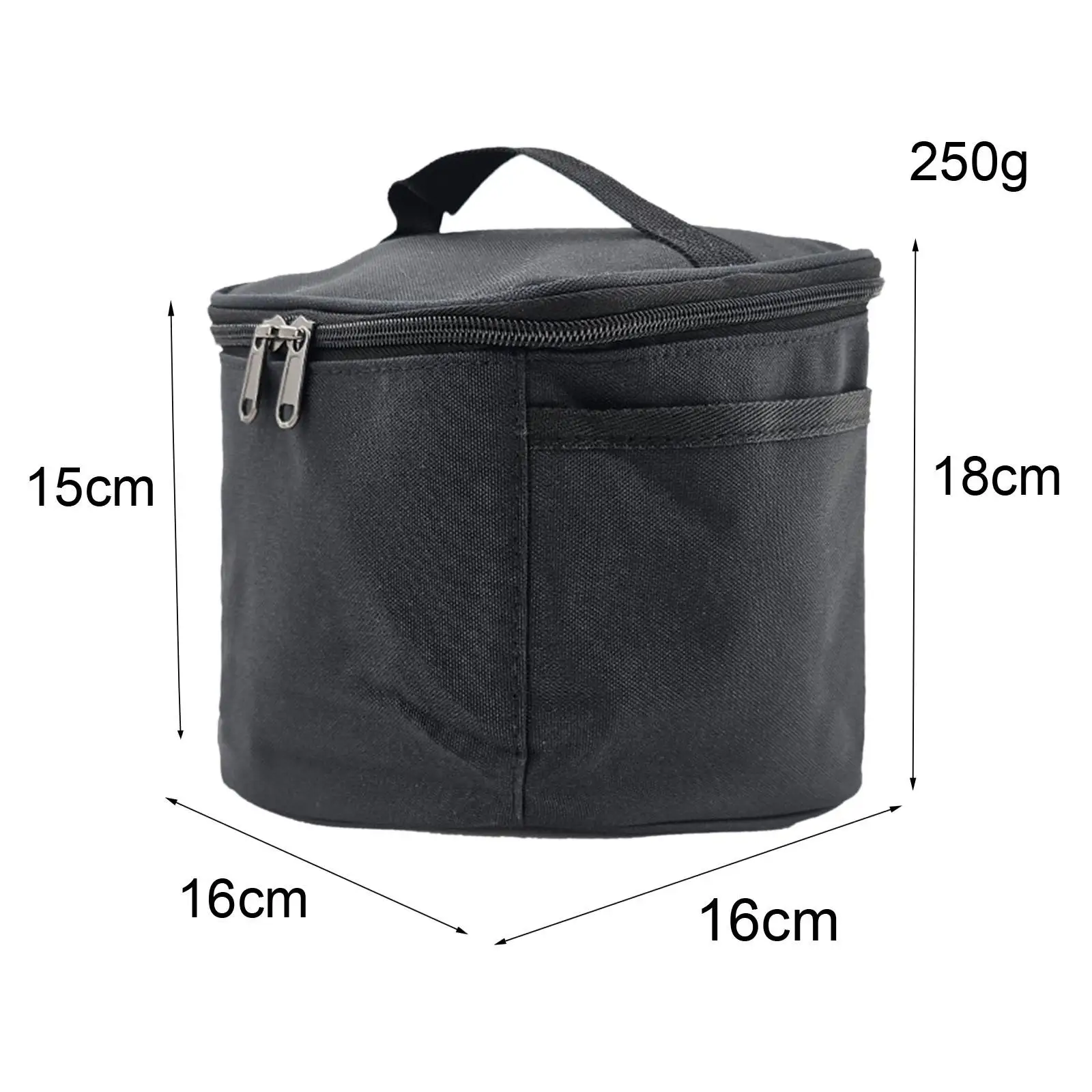 Portable Spice Bag Lightweight Cooking Pouch Barbecue Tool Canvas 5 Grid with Handle Portable Backpacking Outdoor Tableware Bag