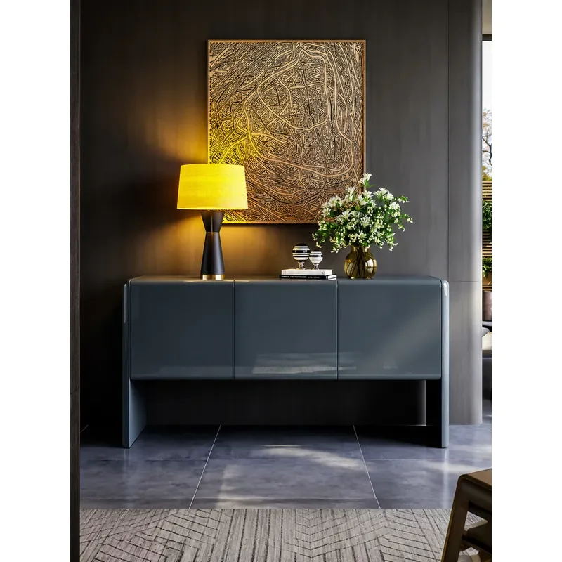 Modern Minimalist Dining Side Cabinet Living Room Wall Storage Tea Cabinet Italian Style Partition Decorative Shelf Unit