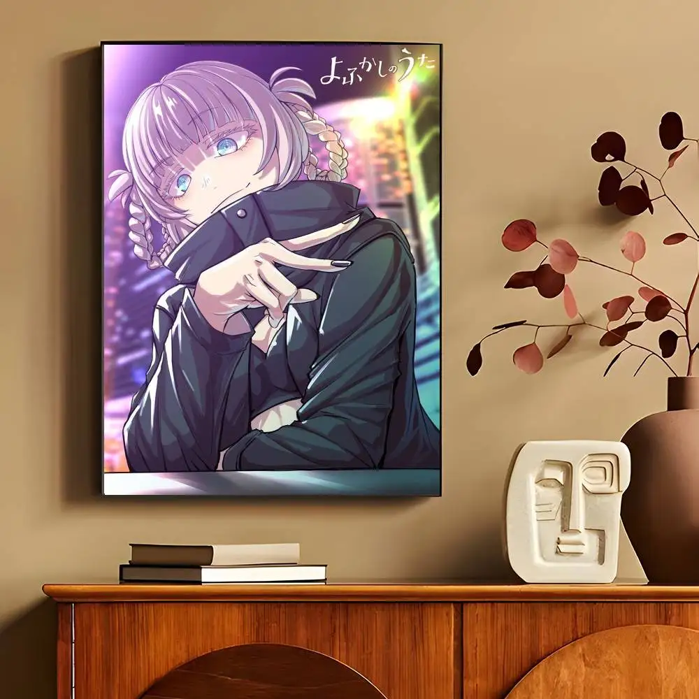 1 قطعة أنيمي فتاة نداء الليل المشارك ذاتية اللصق الفن ورق مقاوم للماء ملصق مقهى بار غرفة جدار ديكور