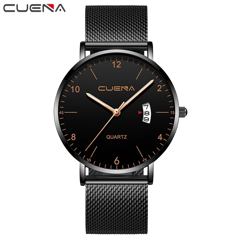 Fashion Mens Watches Top Brand Luxury Steel Quartz Watch for Men Simple Dress Ultra Thin Male Wristwatch Clock Gift Reloj Hombre