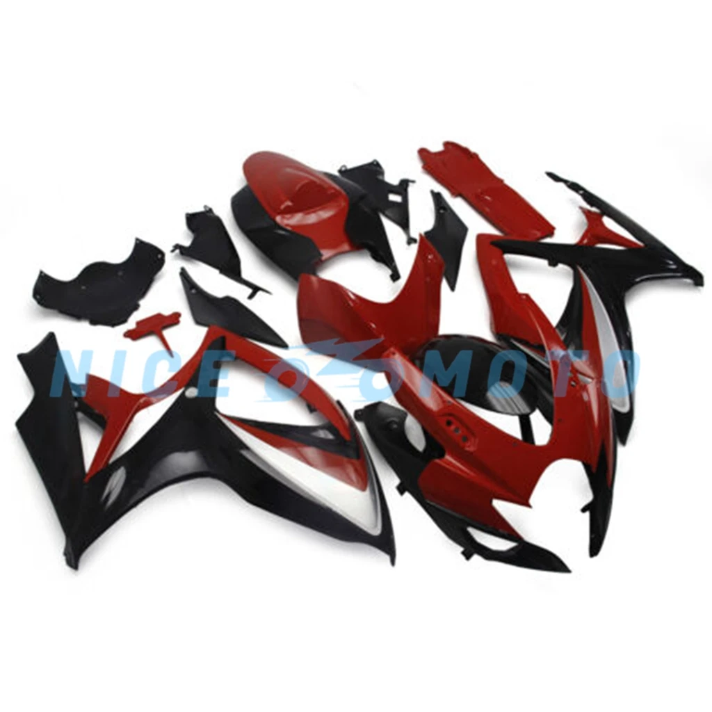 ABS Injection Fairings Kit for GSX-R600 K6 2006 2007 GSXR600 GSXR750 06 07 GSXR 600 red black Bodywork