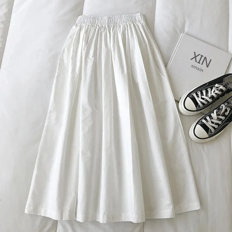 Summer new style temperament shows thin all match skirt a line skirt umbrella skirt pleated skirt high waist half skirt