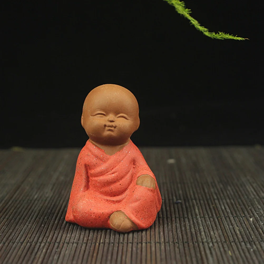 

4Pcs Zen Ceramic Ornament Flat Base Bright Color Design Perfect for Home Office Tabletop Decor Gifts