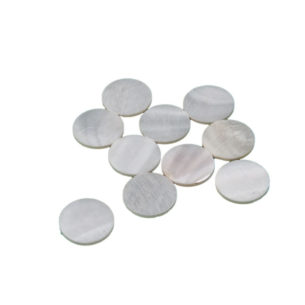 Lemí-diapasón para guitarra, rotuladores de diapasón, 10 piezas, con incrustaciones de puntos de concha de perla blanca, diámetro de 3mm-12mm