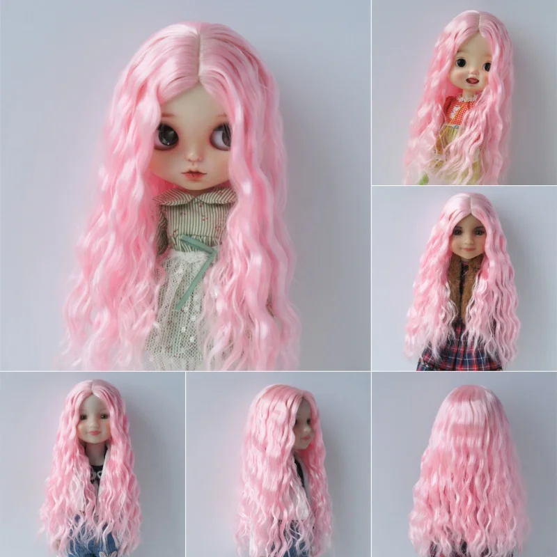 JD862 longue fille Sauvage vague mi séparation sirène bouclés poupée perruques 1/8 1/6 1/4 1/3 Pullip Blythes fibre douce BJD cheveux
