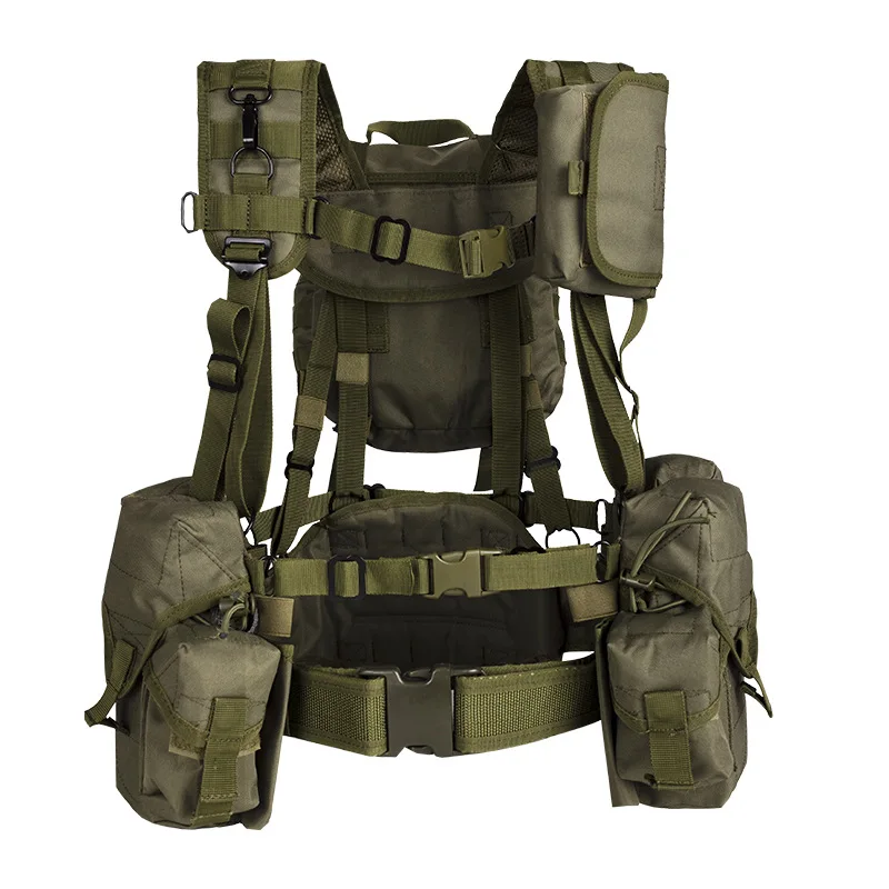YAKEDA Tactical Vest Military Backpack Camouflage MOLLE Chest Rig Outdoor Combat  Hunting Vests Rucksack Quick Drying Bellyband