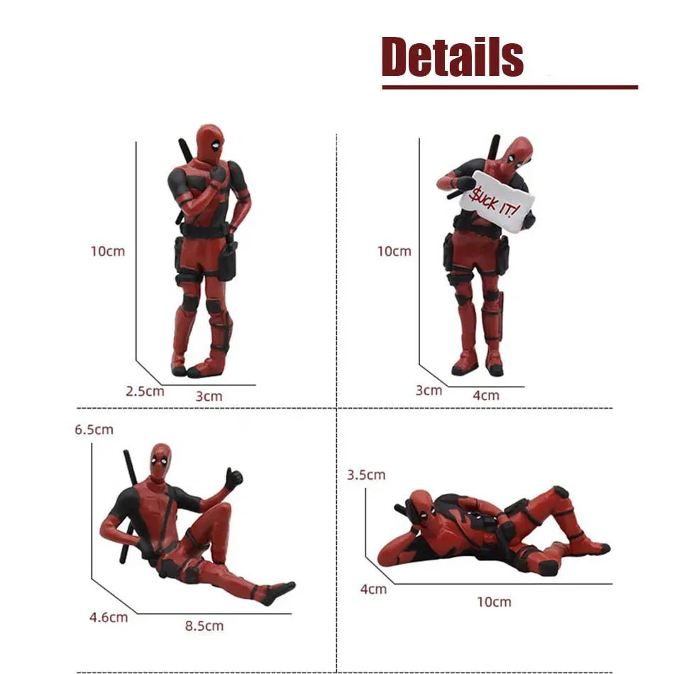 Nieuwe Anime Deadpool Action Figure Auto-interieur Decoratie Speelgoed Zitten Model X-Men Mini Beeldje Hanger Auto Accessoires Kid Gift