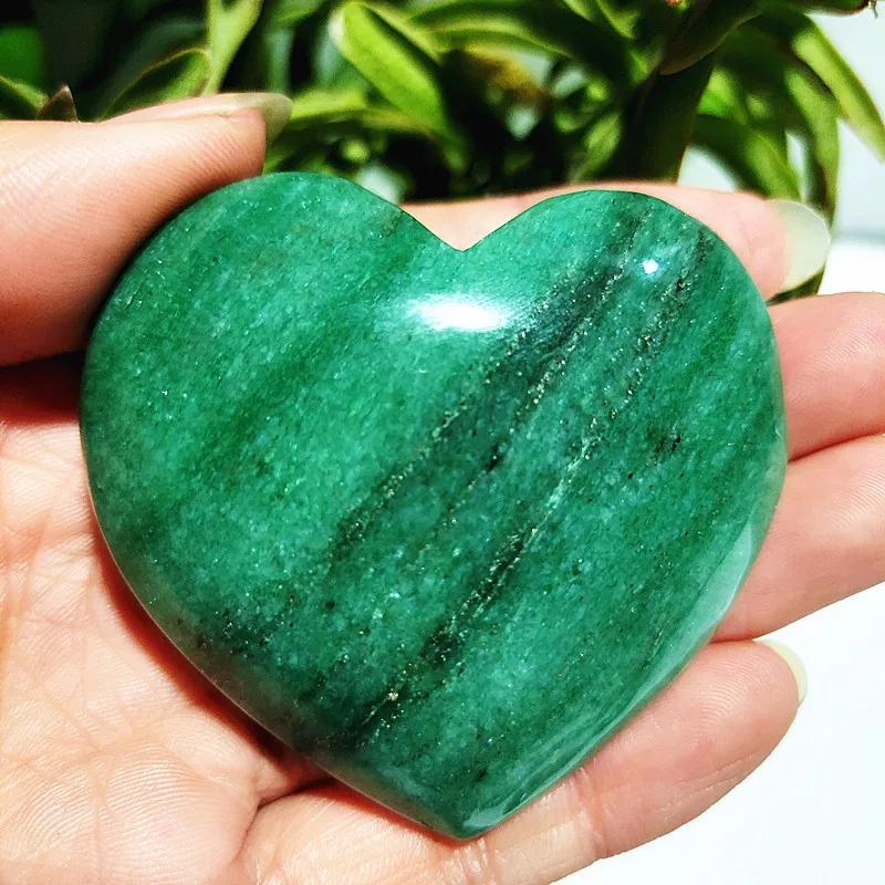 Natural Stones Green Strawberry Crystl The Heart Plaything Witchcraft Reiki Chakra Healing Crystals Room Home Decoration