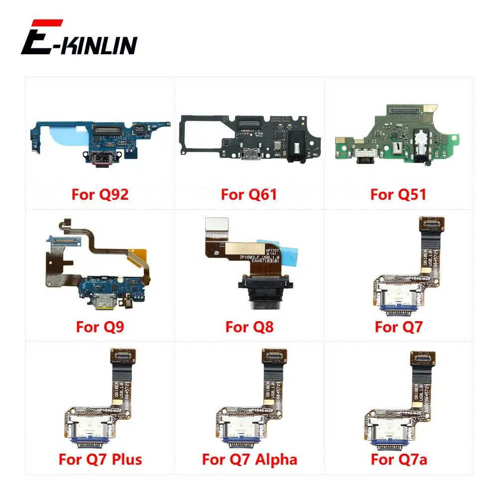 USB Charging Port Dock Plug Connector Charger Board Microphone Flex Cable For LG Q7 Plus Alpha Q7a Q8 Q9 Q51 Q61 Q92 5G