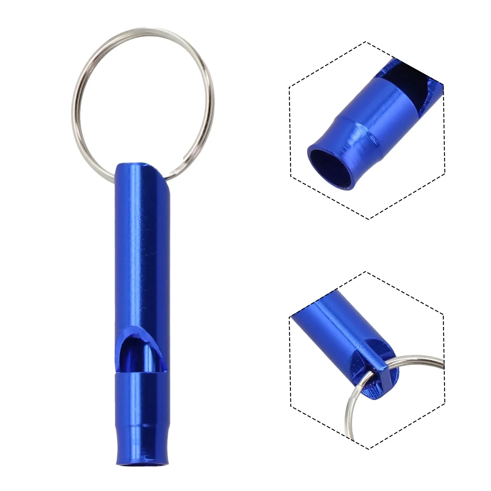 1pc Whistle Aluminum Alloy Mini Survival Metal Whistle Emergence Distress Pet Training Feeding Helper 45x8mm Outdoor Tools