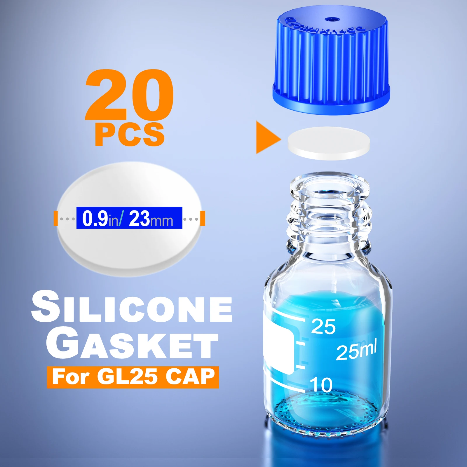 Ks-Tek-Septa en Silicone pour GL CAP, GL45, GL25, GL32