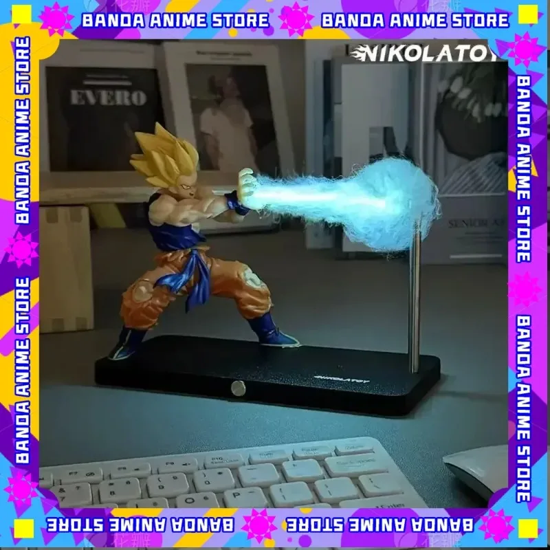 Em estoque nikoltoy dragon ball son goku kame hame ha noite toque lâmpada magnética modelo ornamento anime brinquedos periféricos presentes