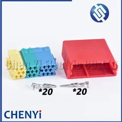 20 Pin Connector For Car Universal Mini Socket audio MP3 CD player AUX plug VM20A 4A0972643 4A0972643A 4A0972643B