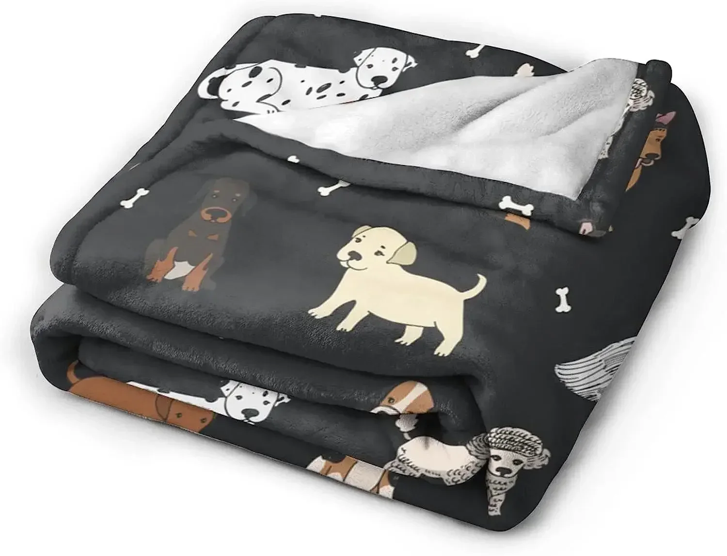 Puppy Dogs Cute Animals Throw Blanket Ultra Soft Warm All Season Cartoon Pets Decorative Fleece Blankets for Bed Chair