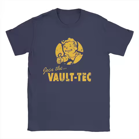 Funny Join The V-Vaults Tec T-Shirts Men O Neck Cotton T Shirt Short Sleeve Tee Shirt Gift Idea Tops