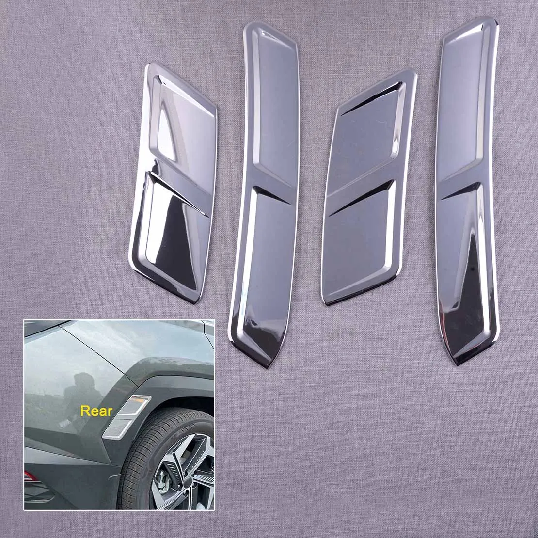 4Pcs Front Rear Left Right Wheel Eyebrow Stickers Trim Side Cover Decor Fit For Hyundai Tucson NX4 2022 2021