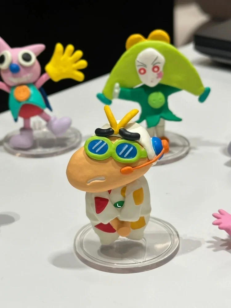 RE-MENT Crayon Shin Chan colección de arte de arcilla Linda Mini escena serie Anime figura muñeca modelo juguetes caja ciega coleccionar adornos