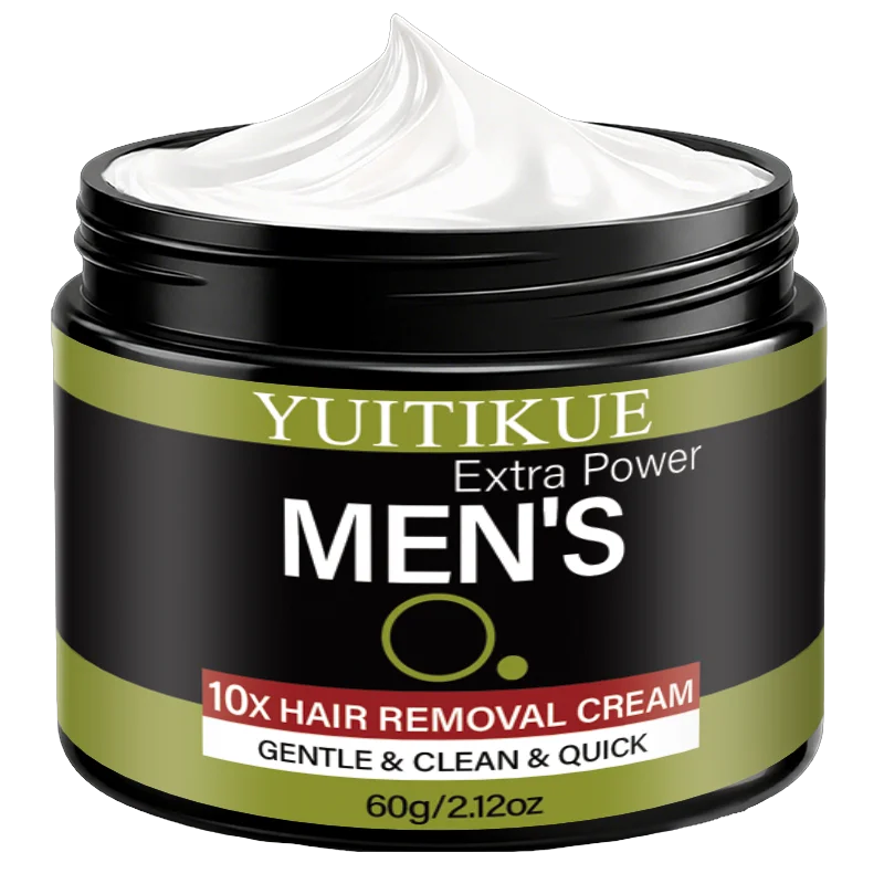 60g Male 10X Mild Quick Depilatory Cream Sanfter, sauberer Haarentferner für den Körper, für Brust, Bauch, Arm, Bein, Hautpflege für den ganzen Körper – Detail 9