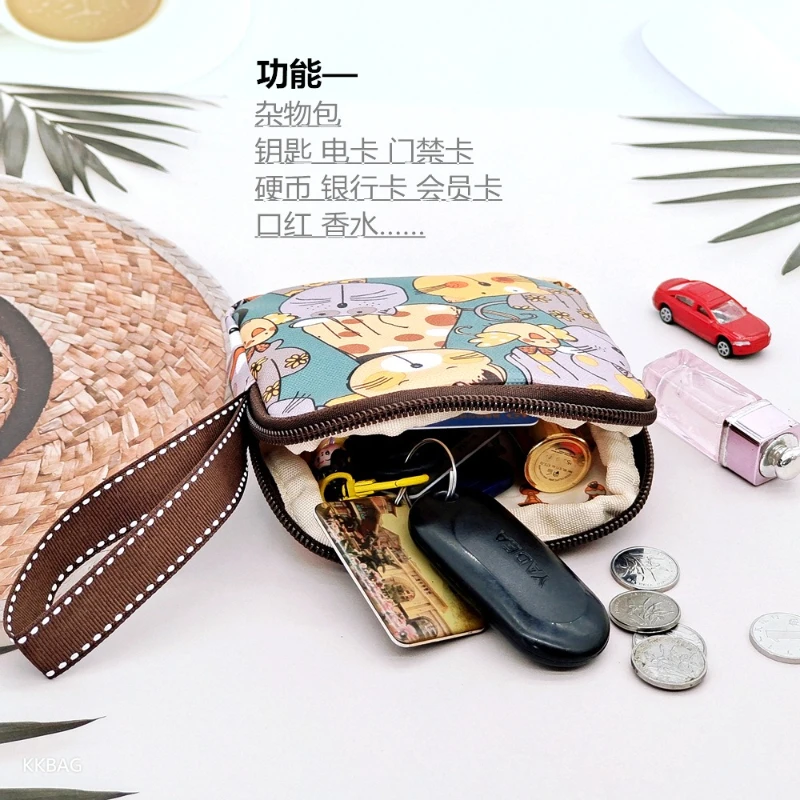 Waterproof, Multi-purpose, Portable, Cartoon Printed, Hand-held Wallet, Change, Credit Card, Small Item Storage Bag