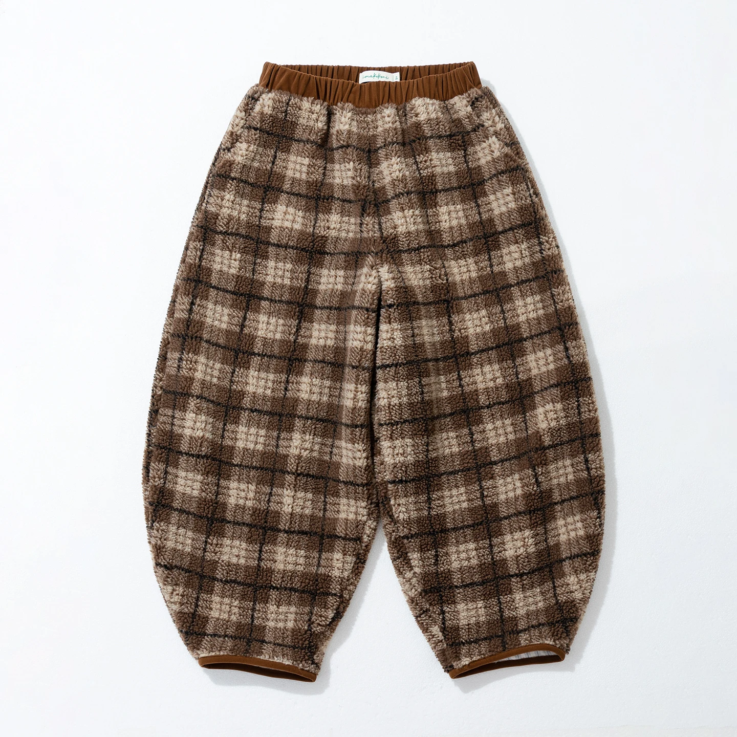 

Plaid Fuzzy Lantern Pants, Vintage & Warm, Daily Outing, Lazy Relaxed Vibe 255321