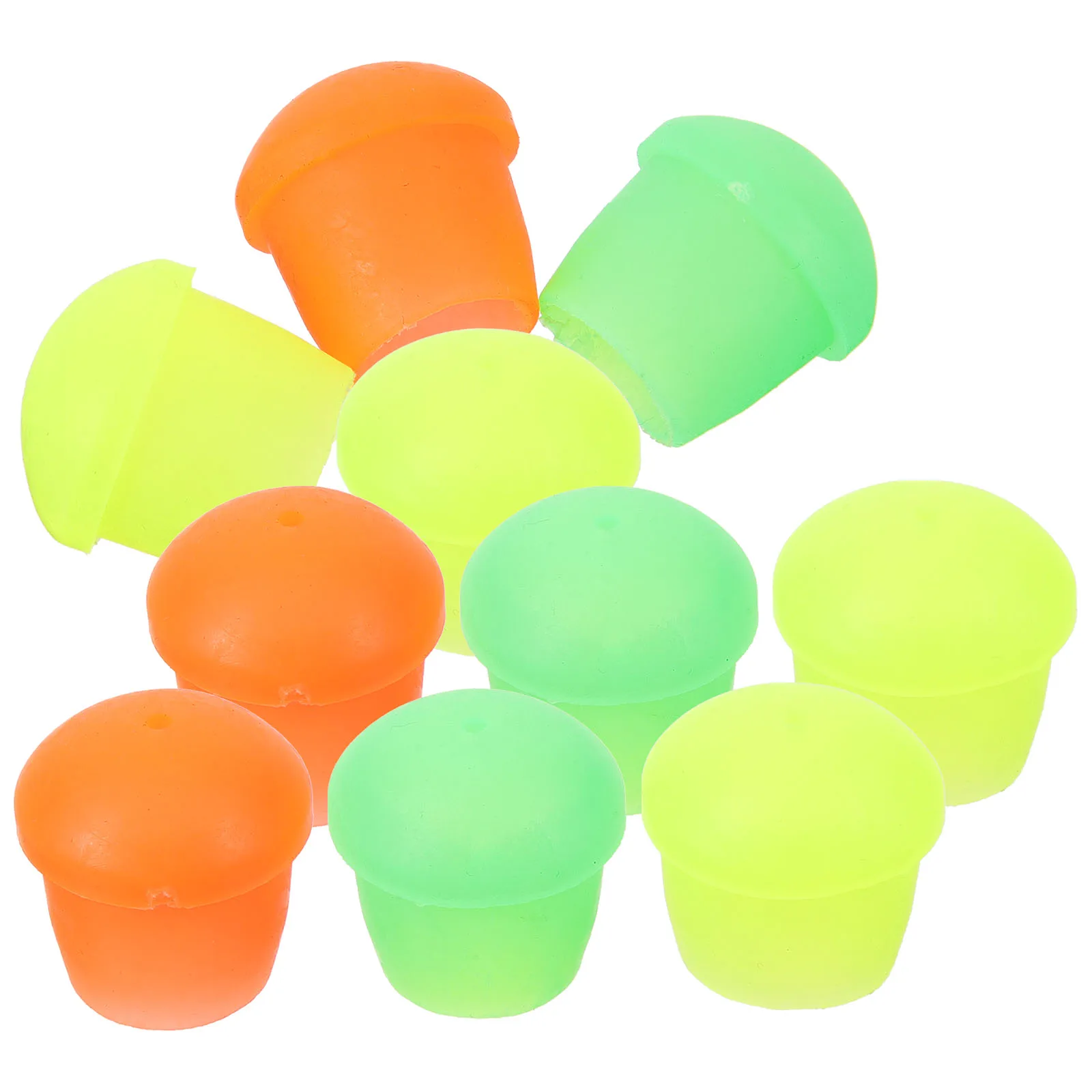 

10pcs Fishing Rod End Protectors Silicone Butt Caps Replacement Tail Cover Accessories Random Color Durable Fishing Supplies