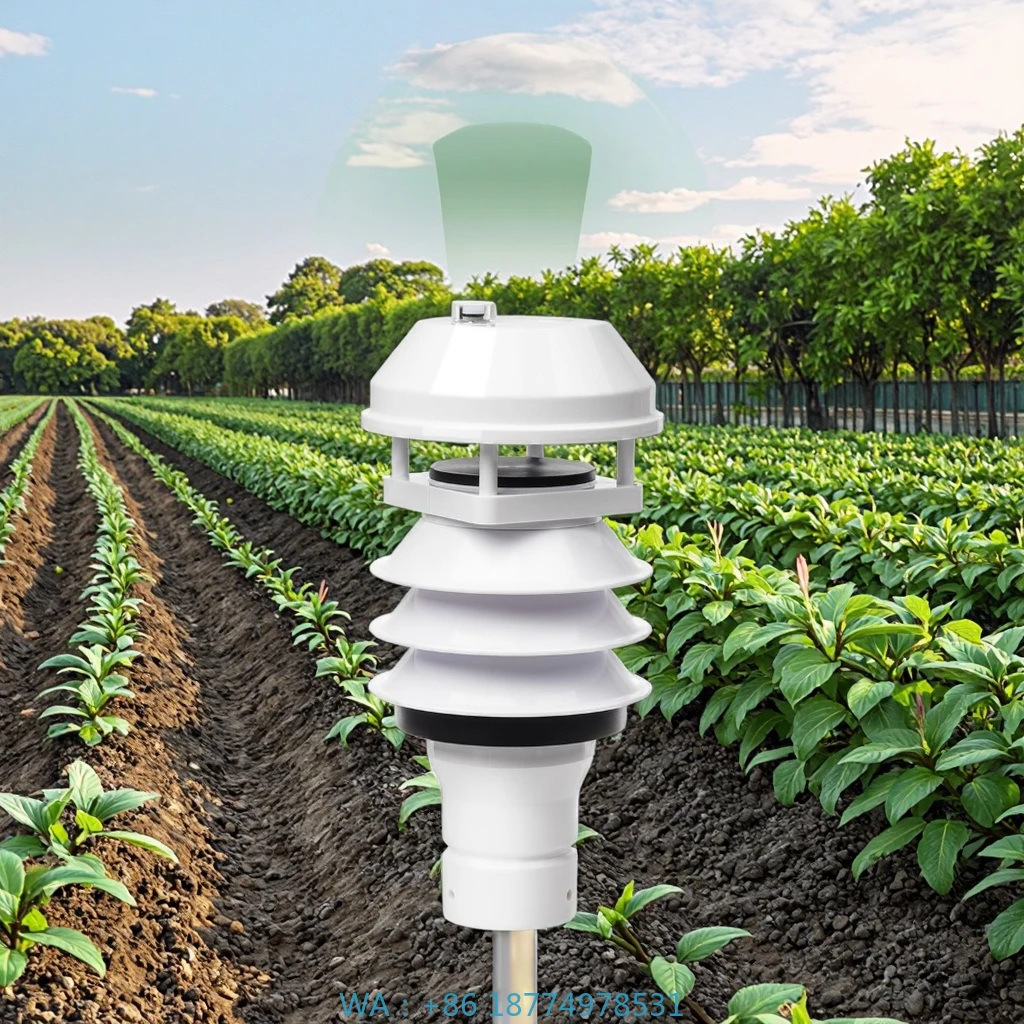 محطة الطقس لنظام Pv الزراعي OceanModbus Rtu 7 في 1 Rs485 Mini Meteorological Ultrasonic Compact