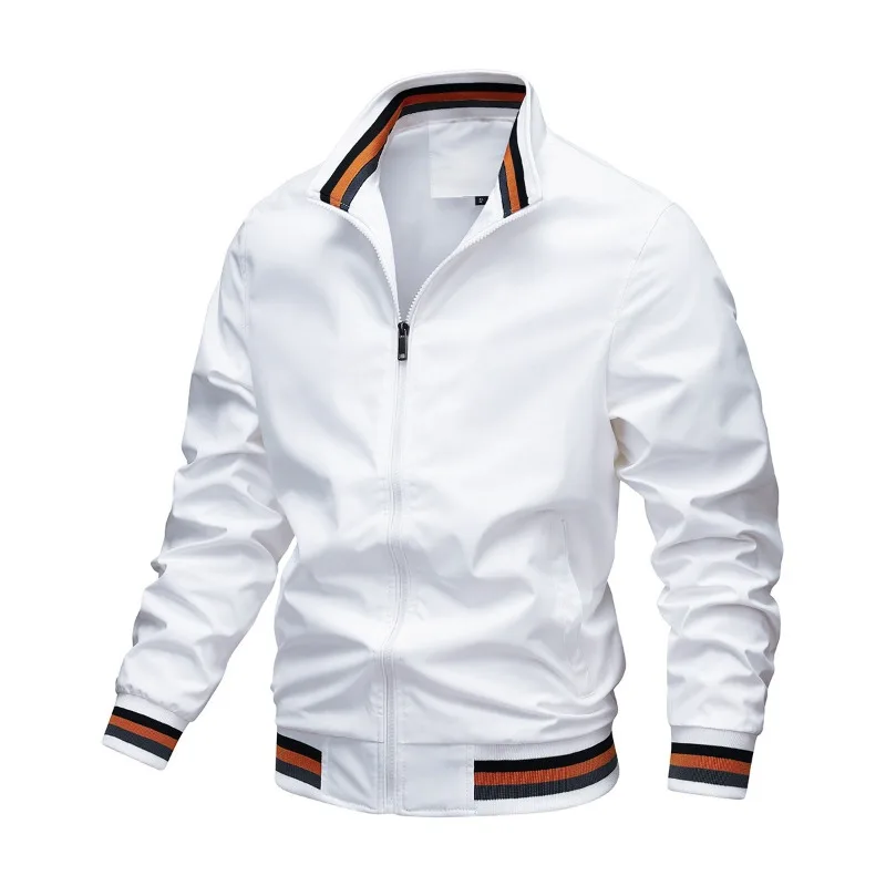 

Spring and Autumn New Foreign Trade Casual Jackets for Men's Spring and Autumn Sports Solid Color Men's Jackets for Men