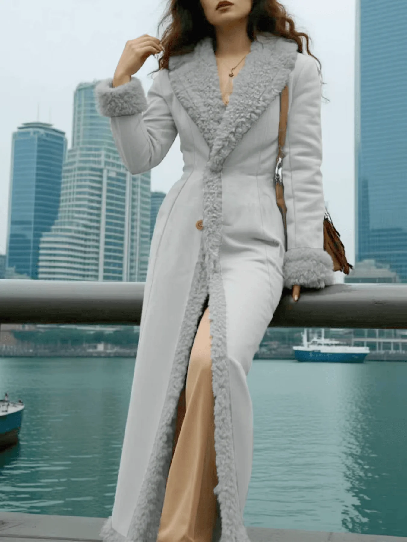 Fashion Commuter Cotton Coat Women's Trench Thickened Warmth Fleece Coat Autumn Winter New Women's Outerwear Female Trench Coat