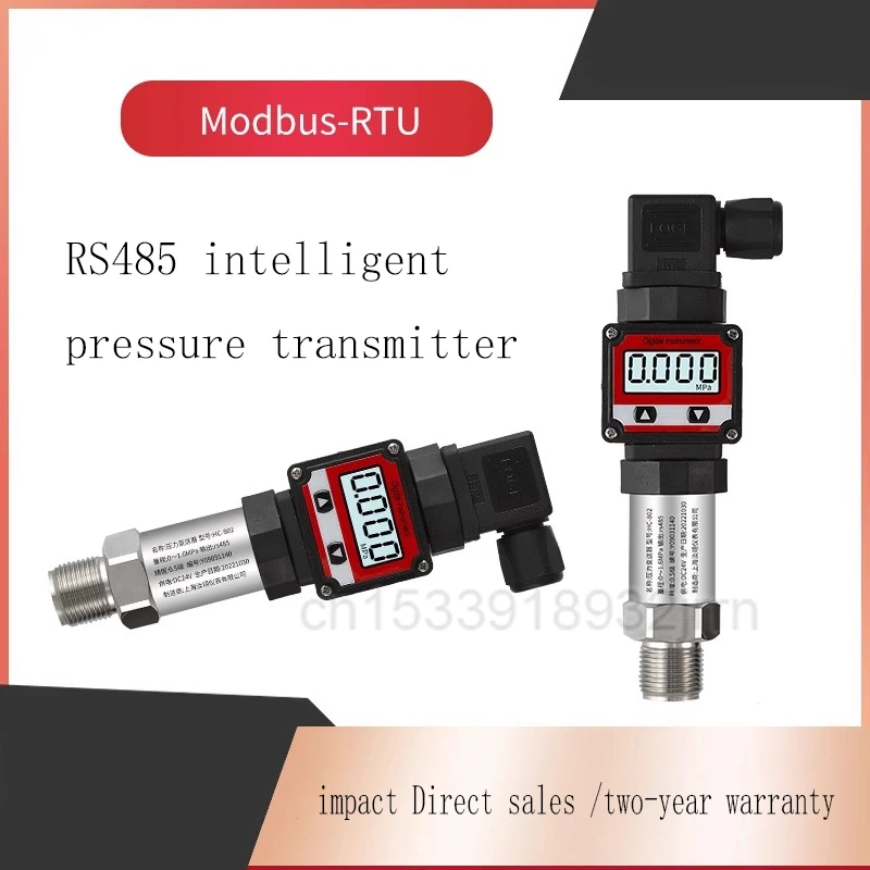 

1pcs RS485 Communication Digital Display Pressure Transmitter Modbus-RTU 485 High Precision Pressure Sensor Thread M20X1.5