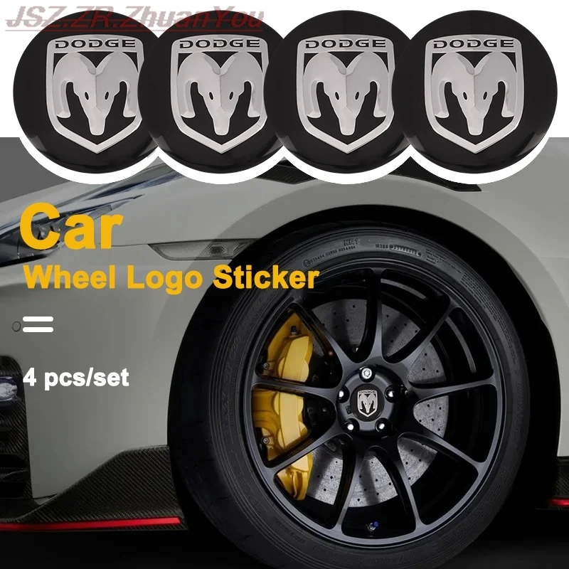 

3D Car Emblem Wheel hub Center Cap Badge Covers Sticker Decals Styling For Dodge Durango Ram 1500 Charger Caliber Journey Demon