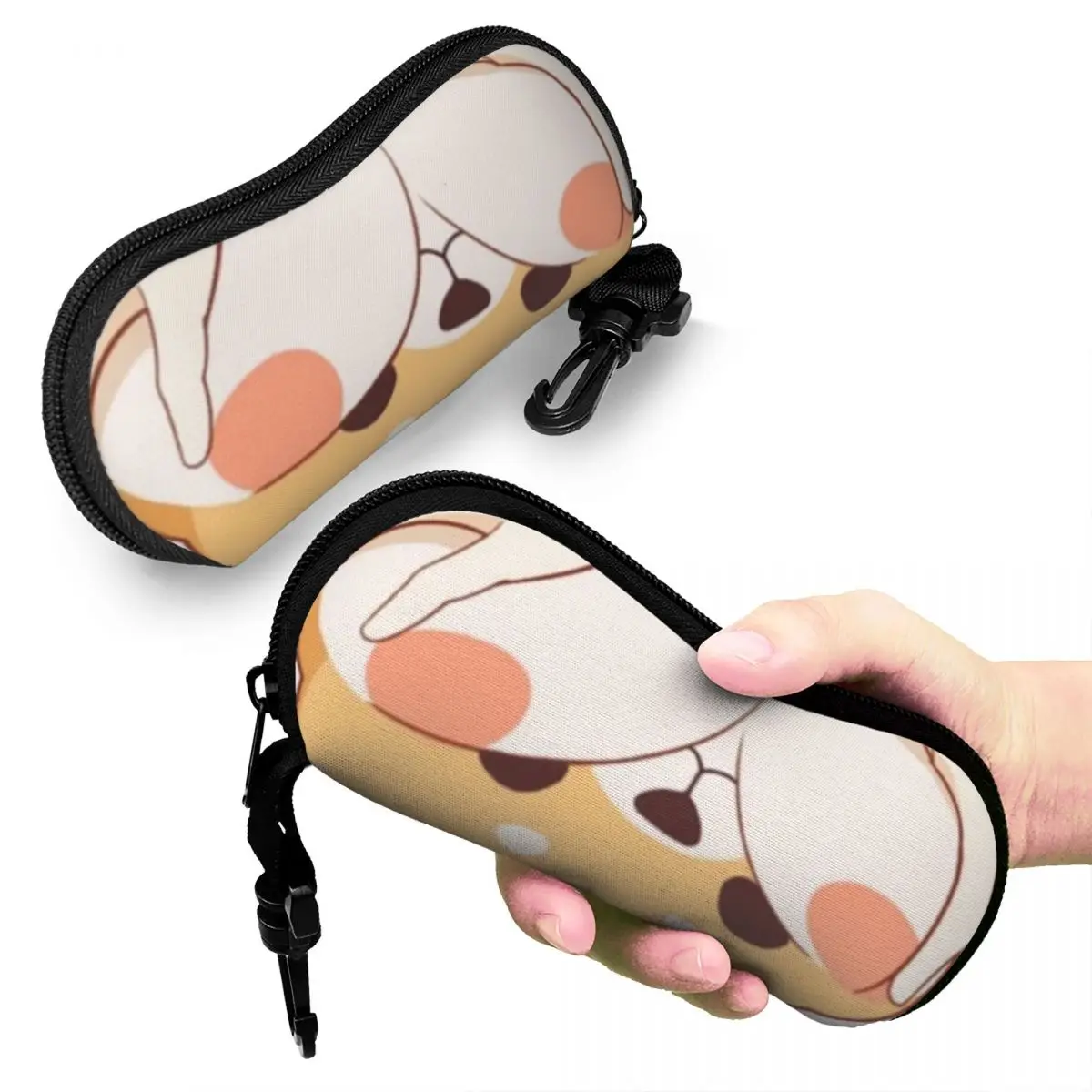 

Kawaii Shiba Inu Shell Glasses Case Protective Sunglasses Box Women Men Soft Eyeglasses Bag Pouch