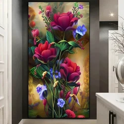 Fiori freschi pittura diamante punto croce di grandi dimensioni nuovo arrivo 2024 floreale 5d fai da te mosaico completo ricamo immagine decorazione della parete